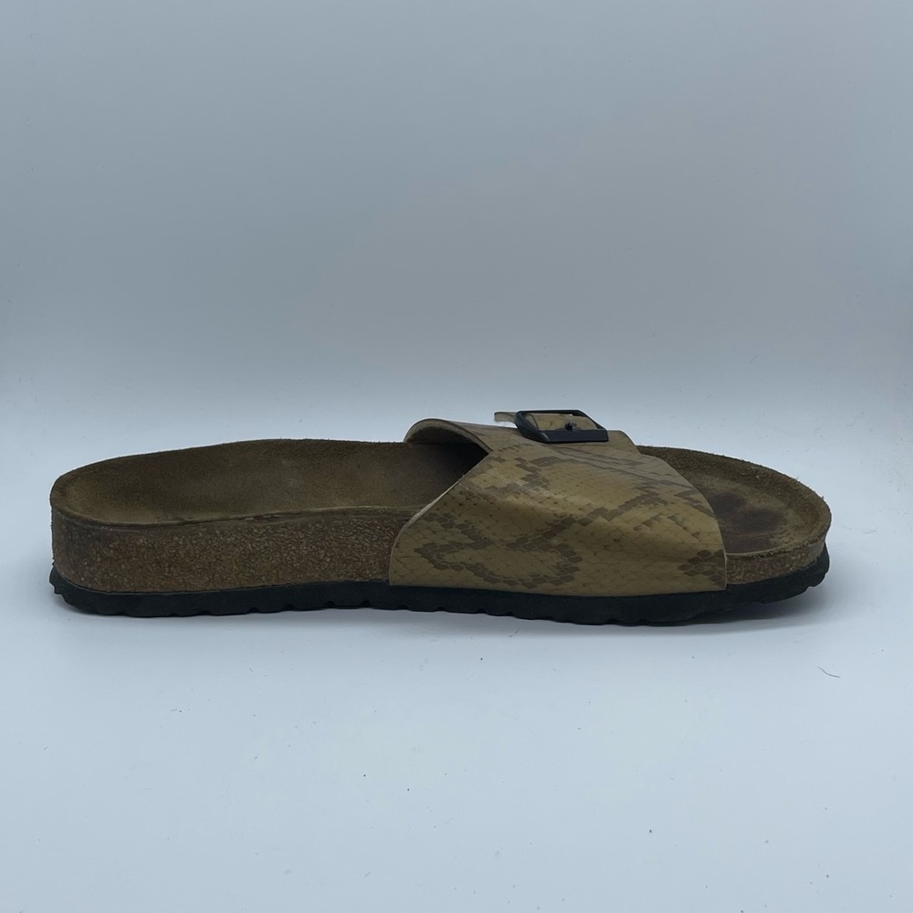 Birkenstock Madrid Gold Beige Snakeskin Sandal Unisex 41 Women 10 Men 8 Narrow